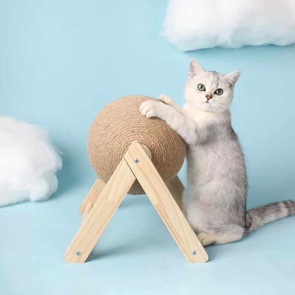 boule de corde en sisal pour chat jeu