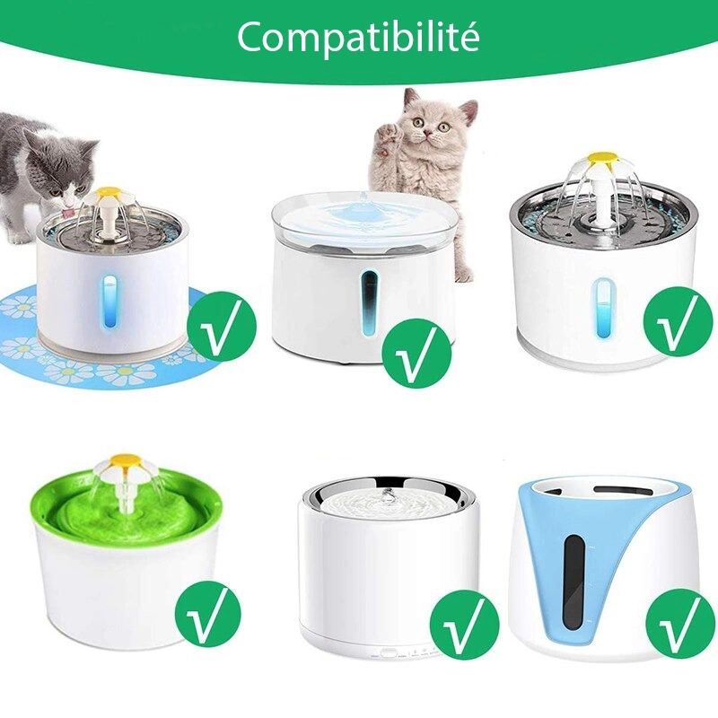 filtre a charbon pour fontaine a eau compatibilité